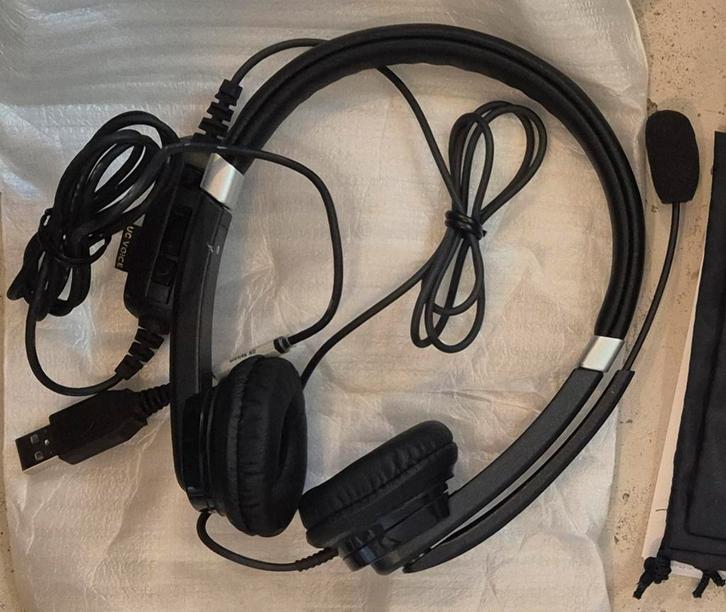 Jabra UC Voice 550 Duo Headset - Bedraad   241, Computers en Software, Headsets, Nieuw, Ophalen of Verzenden