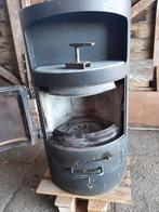 IJzeren houtkachel met speksteen bekleed 6 kW, Huis en Inrichting, Kachels, Ophalen, Houtkachel, Zo goed als nieuw, Vrijstaand