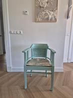 Mooie mintgroene stoel, Huis en Inrichting, Ophalen, Gebruikt, Overige kleuren, Riet of Rotan