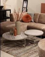 By Boo Sib Salontafel Set - Marmer & Metaal, Ophalen, Vierkant, 50 tot 100 cm, Zo goed als nieuw
