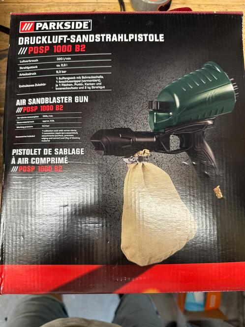 Parkside PDSP 1000 B2 Zandstraalpistool - Nieuw, Doe-het-zelf en Verbouw, Compressors, Nieuw, 6 tot 10 bar, Minder dan 25 liter
