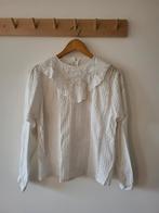 Vintage broderie blouse, maat M, Maat 38/40 (M), Wit, Ophalen of Verzenden, Vintage