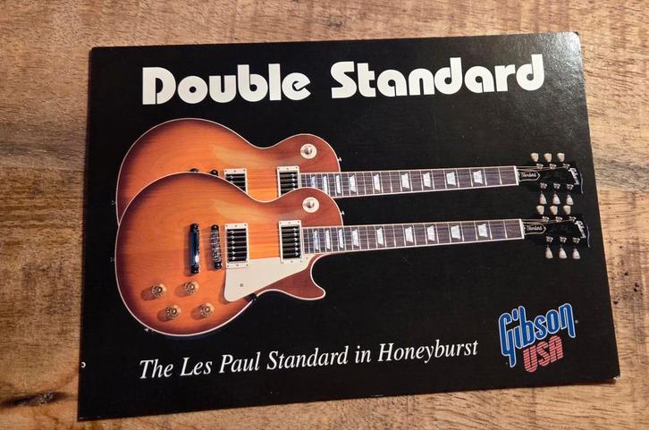 Gibson Les Paul Standard gitaar / gitaren - Honeyburst, Verzamelen, Ansichtkaarten | Themakaarten, Ongelopen, 1980 tot heden, Overige thema's