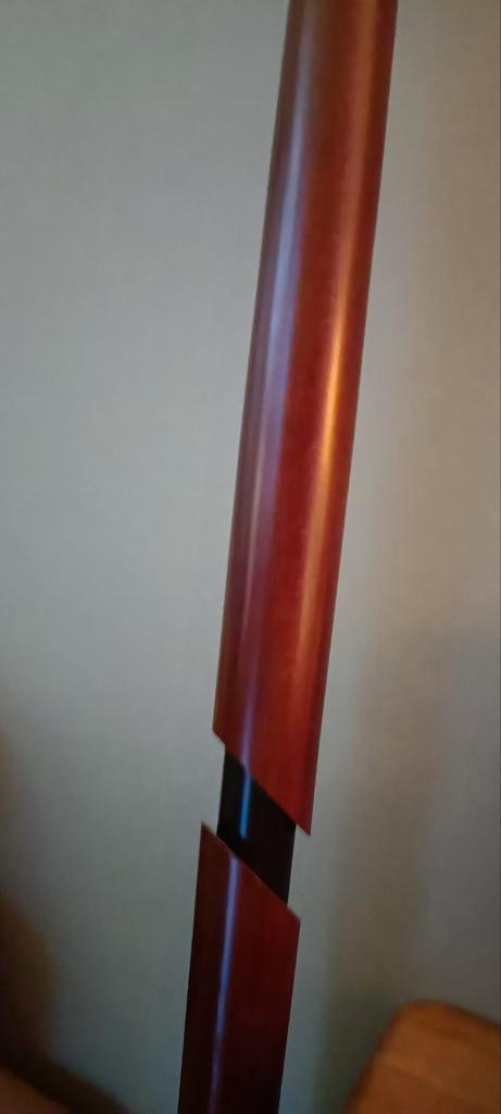 Elegante Staande Lamp - Hout & Metaal, Huis en Inrichting, Lampen | Vloerlampen, Gebruikt, 150 tot 200 cm, Hout, Metaal, Ophalen
