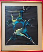 Tekening met krijt., Antiek en Kunst, Ophalen