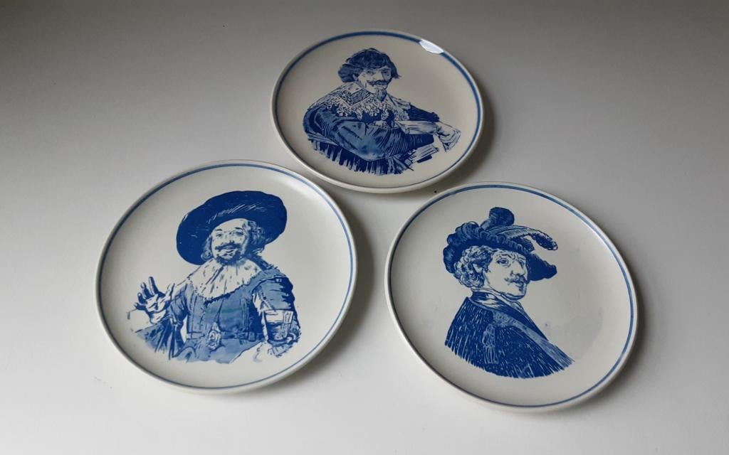 Delftsblauw wand bordjes Vintage, Ophalen of Verzenden, Gebruikt, Porselein, Bord of Schaal