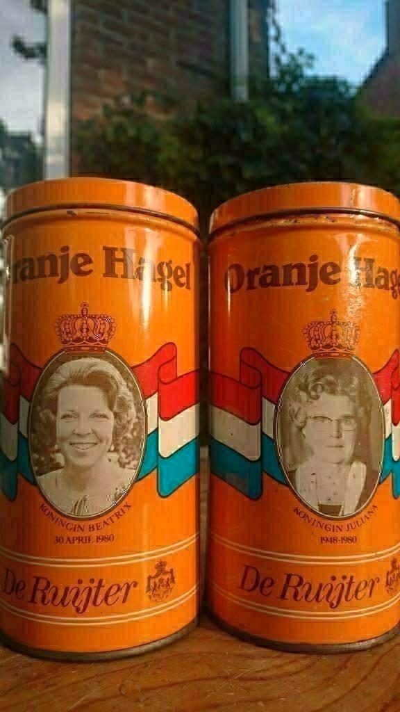 Oranje Hagel De ruijter blikken, Verzamelen, Blikken, Gebruikt, Overige, Overige merken, Ophalen of Verzenden