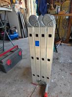 Vouwladder 4x3 met steigerplateau, Ophalen, Gebruikt, Ladder, Opvouwbaar of Inschuifbaar