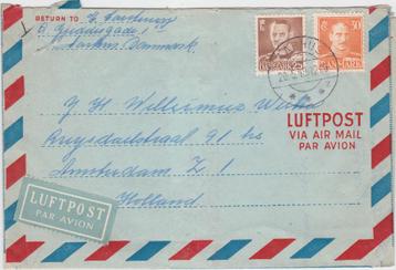 Denemarken luchtpostbrief 20 mei 1949 Aarhus - Amsterdam beschikbaar voor biedingen