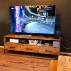 Mangohouten TV-kast, Ophalen, 100 tot 150 cm, Zo goed als nieuw, Minder dan 100 cm
