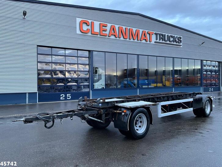 Floor 2-assige container aanhangwagen (bj 2003), Auto's, Vrachtwagens, Te koop, ABS, Aanhangers en Opleggers, Overige brandstoffen