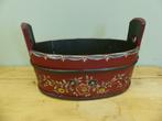 Vintage volkskunst Hindelooper bak ton *Couleur Brocante*, Ophalen of Verzenden