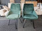 Draai stoel beau velvet velours groen opruiming, Huis en Inrichting, Ophalen of Verzenden, Nieuw, Overige kleuren, Eén