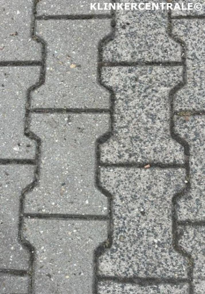 ROOIKORTING 3.000m2 grijs betonklinkers H-klinkers dubbel-T, Tuin en Terras, Tegels en Klinkers, Gebruikt, Klinkers, Beton, 10 m² of meer