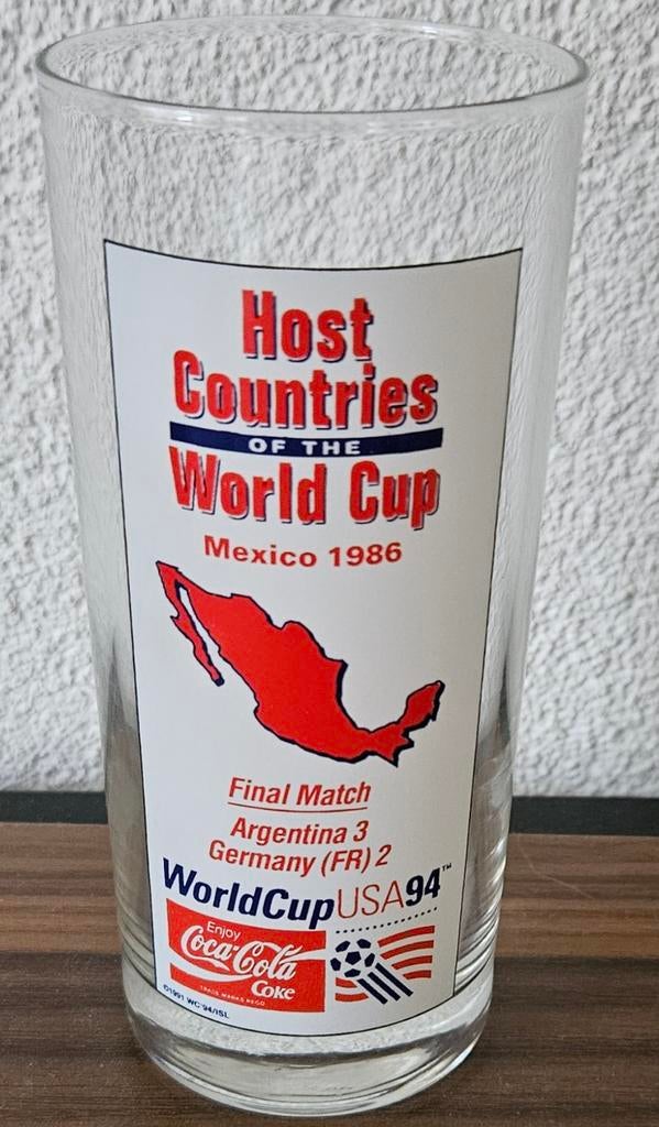 Coca-Cola World Cup USA '94 Glas, Glas of Glazen, Gebruikt, Ophalen of Verzenden, Glas