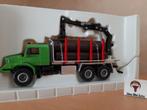 Mercedes Benz Zetor houttransport met kraan SIKU 1:50, Hobby en Vrije tijd, SIKU, Nieuw, Ophalen of Verzenden, SIKU
