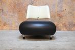 ZGANieuw zwart/witte leren Leolux Pallone design fauteuil