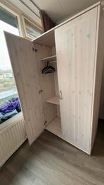 Houten kledingkast met hangruimte en planken Flexa, Ophalen, Gebruikt, 100 tot 150 cm, Met lade(s)