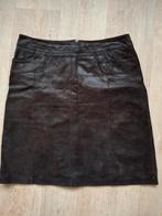 Leren suède bruine rok - Maat 44, Maat 38/40 (M), Bruin, Ophalen of Verzenden, Onbekend