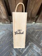 1,5 liter Grolsch beugelfles met luxe kist, Ophalen of Verzenden, Zo goed als nieuw, Riet