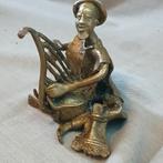 Bronzen beeld Afrikaanse muzikant "Senufo", Antiek en Kunst, Ophalen of Verzenden