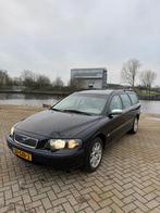 Volvo V70 2.4 2003 Zwart, Auto's, Voorwielaandrijving, 1800 kg, Beige, Leder en Stof