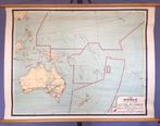 Schoolkaart Australië (en Nieuw-Zeeland), Antiek en Kunst, Antiek | Schoolplaten, Ophalen of Verzenden, Aardrijkskunde