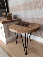 Salontafeltjes industrieel robuuste tafelblad nieuw, Huis en Inrichting, Tafels | Sidetables, 50 tot 100 cm, Nieuw, Ophalen of Verzenden
