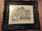 Prent Beurssteeg Amsterdam 1970, Antiek en Kunst, Kunst | Tekeningen en Foto's, Ophalen of Verzenden