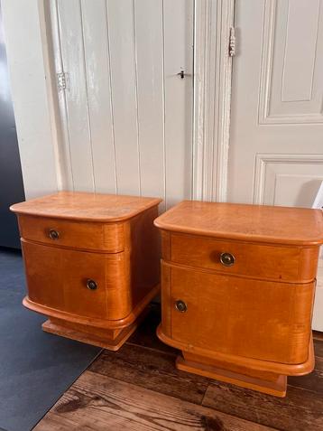 Vintage Scandinavische Nachtkastjes Set beschikbaar voor biedingen