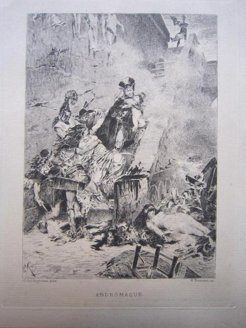 Een Tragedie, Ets van Andrimaque Rochegrosse op 1 vel, Antiek en Kunst, Kunst | Etsen en Gravures, Ophalen