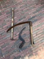 Antiek Zig met Pikhaak - houten steel, Antiek en Kunst, Antiek | Gereedschap en Instrumenten, Ophalen