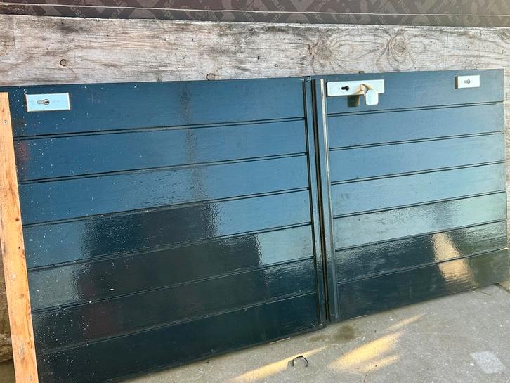 Hardhouten Buitendeur / Voordeur - 2 Delen, Doe-het-zelf en Verbouw, Deuren en Horren, Gebruikt, Buitendeur, Minder dan 200 cm