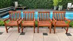 Nette set teakhouten tuinstoelen, Ophalen, Zo goed als nieuw, Teakhout