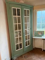 Mooie brocante hoekkast met slot, Ophalen, Gebruikt, 75 cm of meer, 100 tot 150 cm