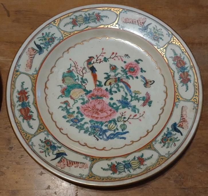 Family Rose 7 Chinese borden, en..., Antiek en Kunst, Antiek | Wandborden en Tegels, Ophalen