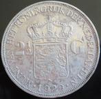 2,5 GULDEN 1929, Postzegels en Munten, Munten | Nederland, Zilver, 2½ gulden, Koningin Wilhelmina, Losse munt