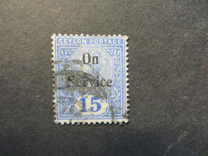 A08697: Ceylon QV 15 c, Postzegels en Munten, Postzegels | Azië, Ophalen of Verzenden