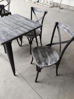 Grote partij horeca - cafe-bar stoelen-tafels zwart-vinted, Ophalen, Nieuw in verpakking, Meubilair