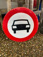 Verkeersbord verboden voor auto’s stoer industrieel bord, Reclamebord, Ophalen of Verzenden