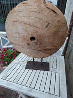 Houten Wiel Ornament op Standaard, Huis en Inrichting, Woonaccessoires | Overige, Ophalen of Verzenden, Gebruikt