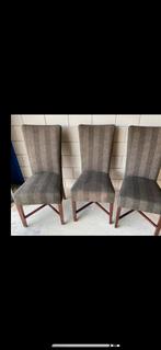 Set van zes gestoffeerde stoelen, Ophalen, Gebruikt, Hout, Drie