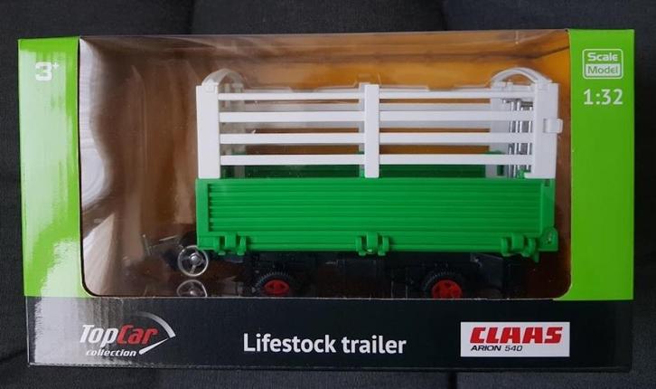 Nieuw - Top Car veetrailer 1 : 32, Hobby en Vrije tijd, Modelauto's | 1:32, Nieuw, Tractor of Landbouw, Ophalen of Verzenden