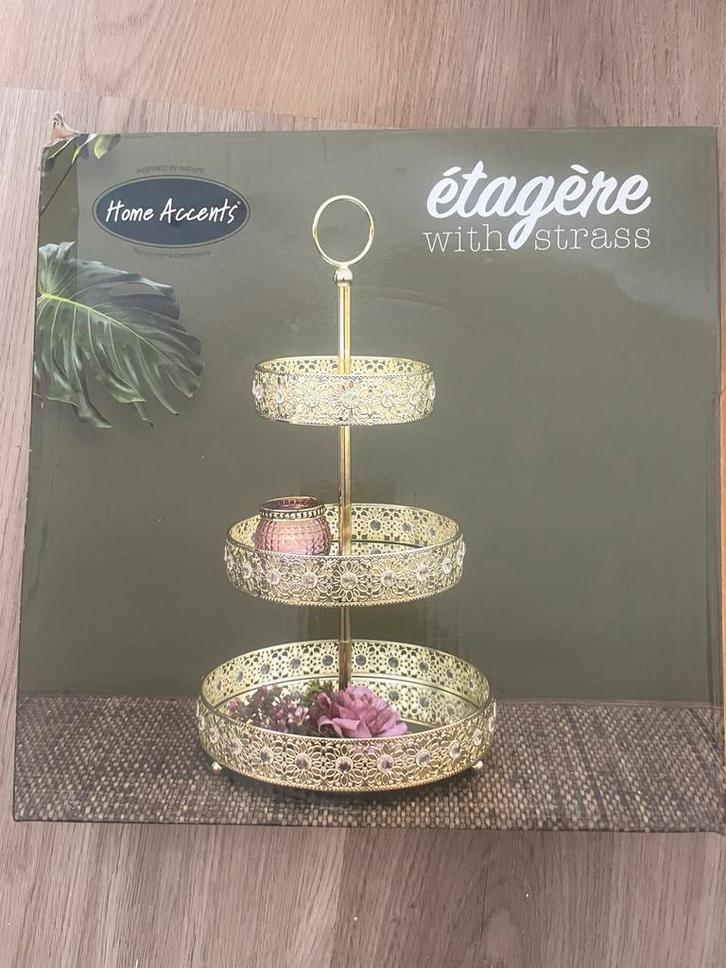 Etagère met Strass - Home Accents, Huis en Inrichting, Woonaccessoires | Etagères, Nieuw, Ophalen of Verzenden