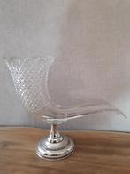 Kristallen glas met zilveren voet. Hoorn des Overvloed., Ophalen of Verzenden
