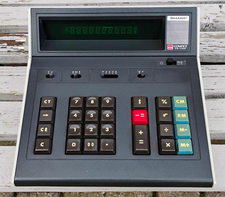 sharp compet CS-1109 vintage rekenmachine,werkt prima., Diversen, Rekenmachines, Gebruikt, Ophalen of Verzenden