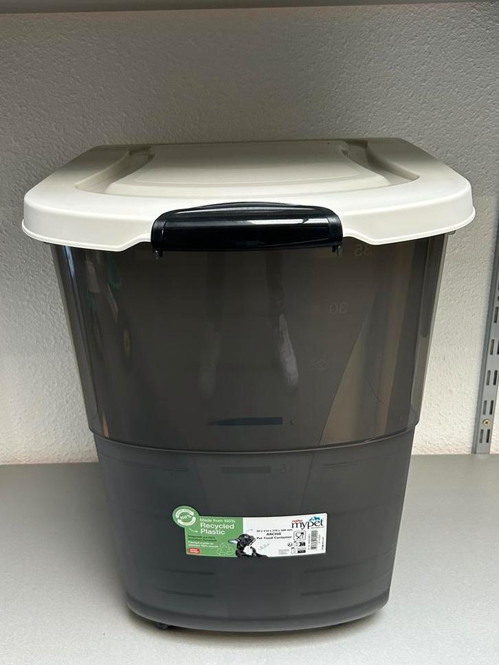 Rotho Pet Food Container 38L Antraciet/Transparant, Dieren en Toebehoren, Hondenvoerbakken en Drinkbakken, Nieuw, Ophalen of Verzenden