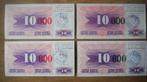 Bosnië en Herzegovina 1993, 4 van 10.000 dinar (UNC), Verzenden, Overige landen, Setje