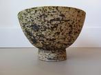 Vintage berkenbast chamotte bloempot, Gebruikt, Rond, Ophalen of Verzenden, Minder dan 25 cm