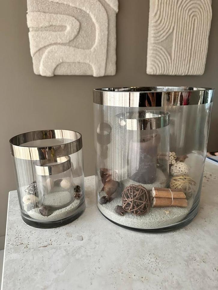 Riviera Maison Hurricane Set - Groot & Klein Lantaarns Decor, Antiek en Kunst, Antiek | Woonaccessoires, Ophalen